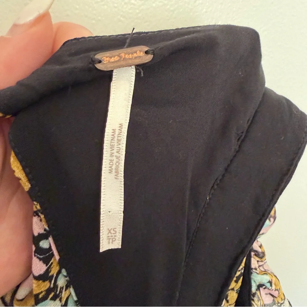 Free People Mabel Printed Smocked Long Sleeve Top - Picture 5 of 6